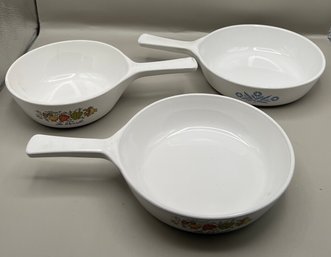 Corningware Skillets Lot Of 3