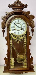 Collectible Clocks Inc. Vintage Erie Regulator Wall Clock With Key