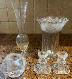 Assorted Glass Decor - 5 Pieces