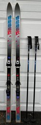 K2 Select Trapezoid 6.7 Skis With Kerma Vector Ski Poles - 4 Pieces