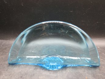 Blue Glass Napkin Holder/vintage