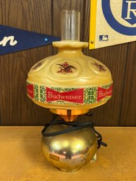 Vintage Budweiser Beer Hurricane Lamp