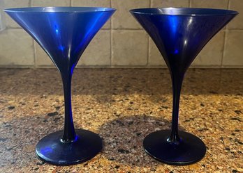 Libbey Cobalt Blue Martini Glass