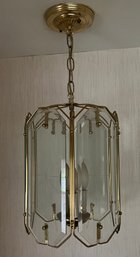 Mid-century Modern Glass Panel Ceiling Mount Light