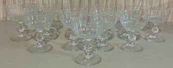 Crystal Cocktail Glasses - 11 Pieces