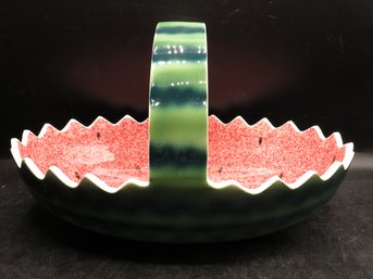 Shafford Original MCMLXXXII Watermelon Shaped Ceramic Basket