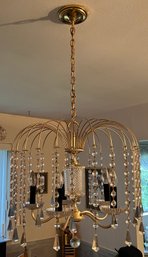 Crystal Beaded Italian Style Fountain Chandelier