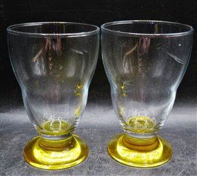 Yellow Footed Parfait Glasses - Set Of 2