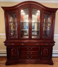 Solid Wood Lighted China Cabinet
