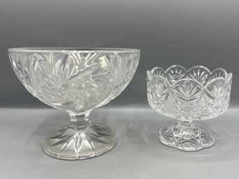 Crystal Pedestal Bowls - 2 Pieces