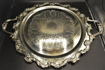 International Silver Co. Silver Plated Handled Serving Tray