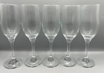 Glass Champagne Glasses - 5 Pieces