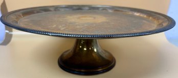 Silver Plate Pedestal Serving Platter