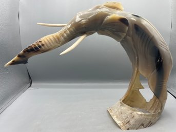 Hand Carved Natural Material Elephant Figurine