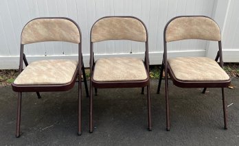 Folding Fabric Chairs Lot Of 3