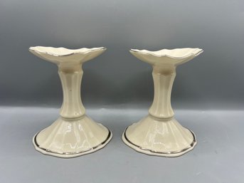 Lenox Symphony Taper Candle Holders - 2 Pieces