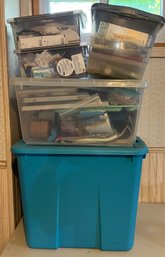 Arts & Crafts Assorted Lot, 5 Bins