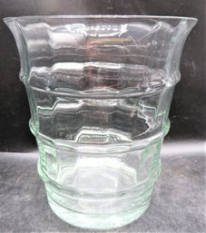 Glass Ringed Vase - Vintage