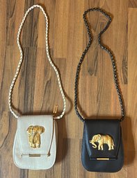 Vintage Nima Elephant Crossbody Purse Shoulder Bag - 2 Piece Lot