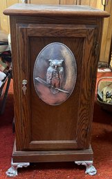 Mills Owl Oak Clawfoot Slot Machine Stand/cabinet