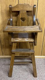 B&T Country Wood Cradle Doll High Chair