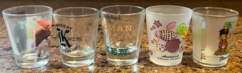 Assorted Shot Glasses - 5 Pieces