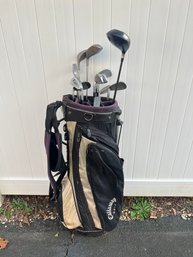 Callaway Golf Bag W Stand & Assorted Golf Clubs