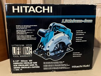 Hitachi 18V 6-1/2 Inch Cordless Circular Saw With Box