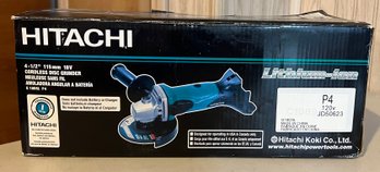 Hitachi 4-1/2 Inch Cordless Disc Grinder New In Box