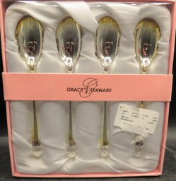 Coastline Imports, Grace's Tea Ware Silver Plated Spoons - Set Of 4 - New In Box