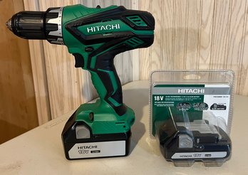 Hitachi 18V Cordless Drill With 2 Batteries