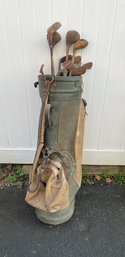 Vintage Hand Made Golf Clubs & Bag