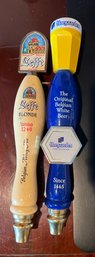 Leffe Blonde Belgian Abbey Ale Beer Tap Handle & Hoegaarden The Original Belgian White Beer Tap Handle