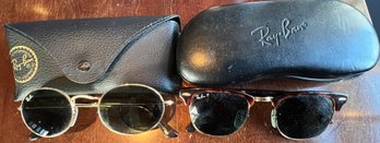 Ray Ban Sunglasses & Cases - 2 Pairs