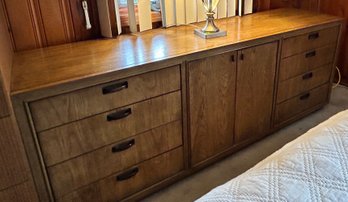 Mid Century Wood 12 Drawer Dresser