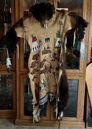 Native American Hand Painted Bear Hide