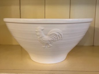Ceriart Rooster Embossed Serving Bowl Made In Portugal