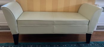 White Ottoman Bench