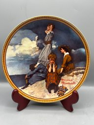 Norman Rockwell Waiting On The Shore Collectible Plate