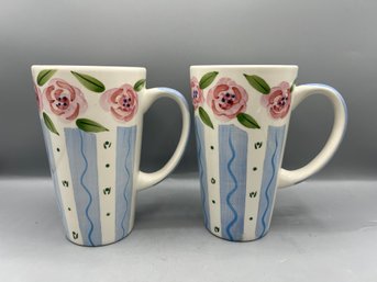Alecia Keen Hand Painted Mugs - 2 Pieces