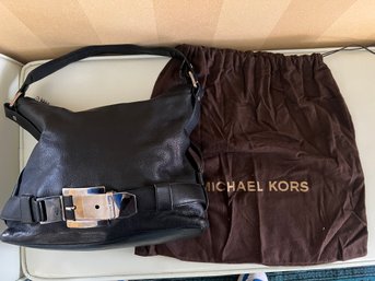 Michael Kors Black Leather Shoulder Bag