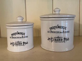 American Retold French Country Styled Canisters With Lids - 4 Pieces