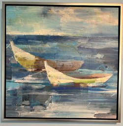 Albena Hristova Mooring For The Day Oil On Canvas, Framed