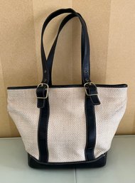 Coach Natural Straw Bucket Tote