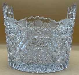 ABP American Brilliant Period Saw Tooth Edge Cut Glass Ice Bucket