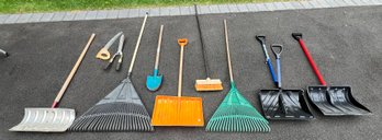 Shovels & Garden Tools, Assorted Lot Of 10 Pieces