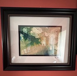 Framed Contemporary Abstract Print, Signed
