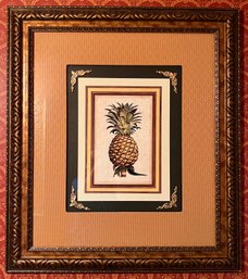 Pineapple Print Ornate Gold Toned Frame