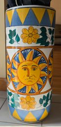 Celestial Moon Painted Umbrella Stand