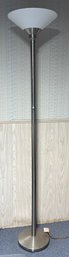 Silver Toned Torchiere Floor Lamp 72 Inches